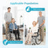 (500lbs Wheelchair Handle Extender Weight Capacity), Curved Handle/Ergonomic Design, Adjustable Wheel Chair