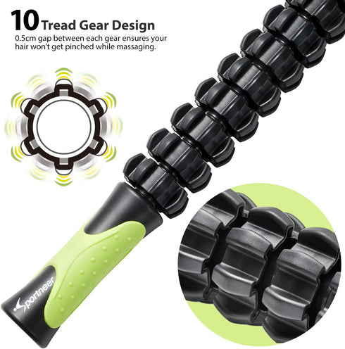 Sportneer Muscle Roller Stick Deep Tissue Leg & Back Massager for Athletes, Relieves Soreness, Cramps & Tight Muscles