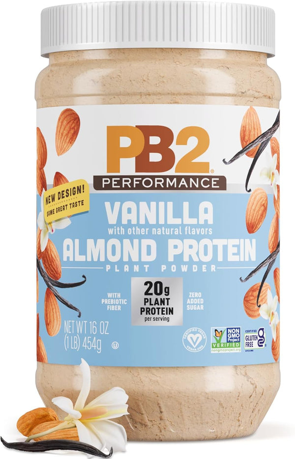 PB2 Performance Almond Plant Based Vegan Protein Powder | 20g Complete Protein,