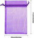 4x6 Inch Organza Gift Bags with Drawstring, 100 Pcs Purple Sachet for Jewelry, Candy, Baby Shower, Party Favors