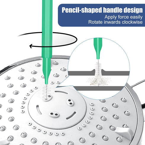 30pcs Shower Head Cleaner Tools - Multi-Sized Tiny Brushes for Anti-Clogging Cleaning (Green)