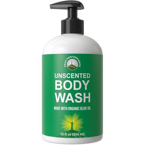 Ultra Pure Body Wash Made with Organic Ingredients - Aloe Vera, Olive Oil, Jojoba, Coconut Oil, and Shea Butter,