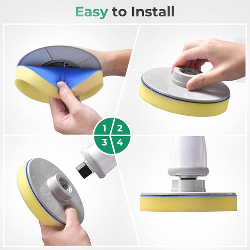 kHelfer Foam Scrubber and Scouring Pad, Microfiber Chenille Replacement Mop Cleaning Brush for Glass, Window, Floor