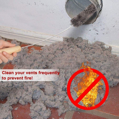 Sealegend 2 Pieces Dryer Vent Cleaner Kit: Flexible Lint Brush Vacuum Hose Attachment & Refrigerator Coil Brush