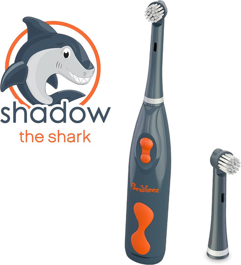Brusheez Electronic Toothbrush Replacement Brush Heads - 2 Pack (Shadow The Shark)