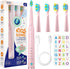 SEAGO Kids Electric Toothbrush, Sonic Soft Bristle Rechargeable, 5 Modes, Includes 4 Replacement Brush Heads, Ages 3-12