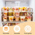 PUREZON 50 Pack 9 oz Clear Plastic Cups with Flat Lids, Disposable Plastic Cups with Lids No Hole, Small Dessert Cup