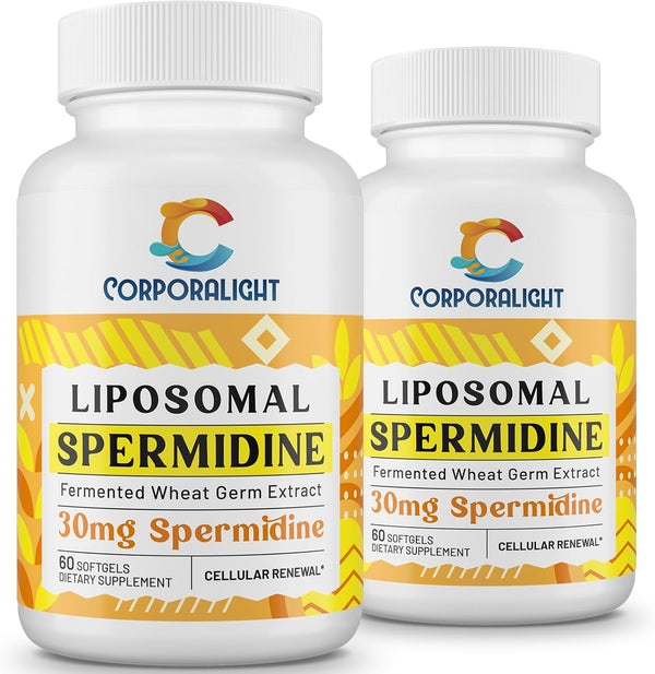 30mg Spermidine Supplement, Liposomal, High Absorption, More Potent than Spermidine 3HCL, 120 Softgels