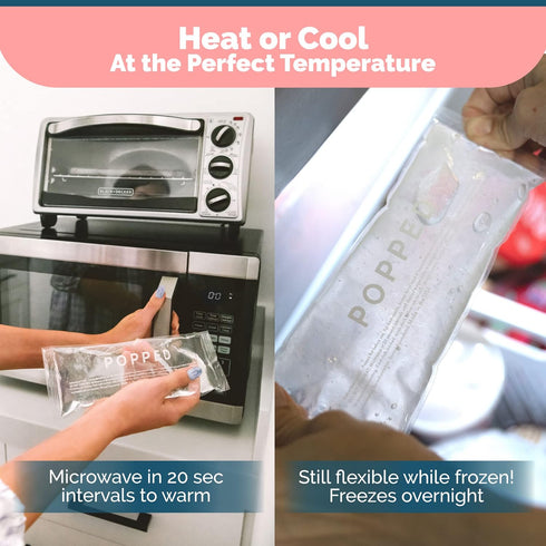 Reusable Hot and Cold Packs | Perineal Ice Packs for Postpartum Essentials | Gel Pack for Pain Relief, Hemorrhoids, and Cramping after Birth (2 count)