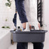Omirome 2-Pack Large Gray Cleaning Caddy for Cleaning Supplies with Handle - Portable Plastic Tote Organizer