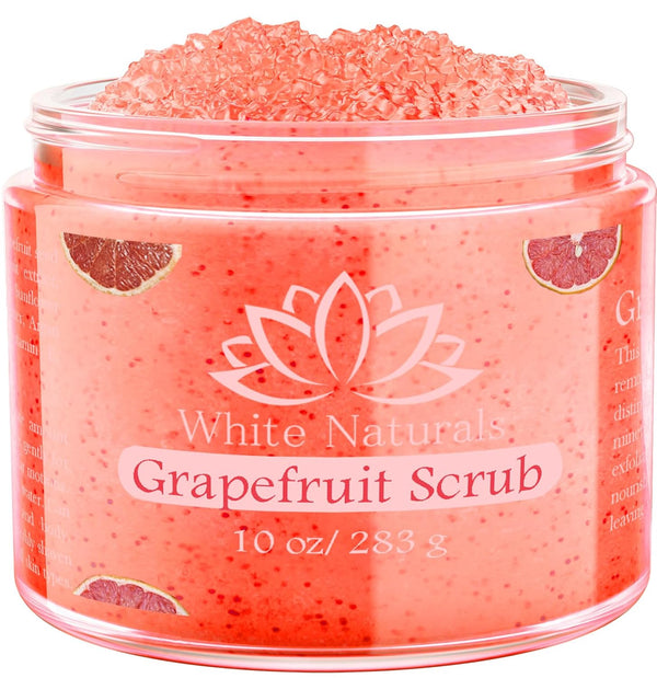 Organic Grapefruit Salt Scrub - Moisturize & Soften Skin, Pure Natural Skincare Exfoliator for Body & Face