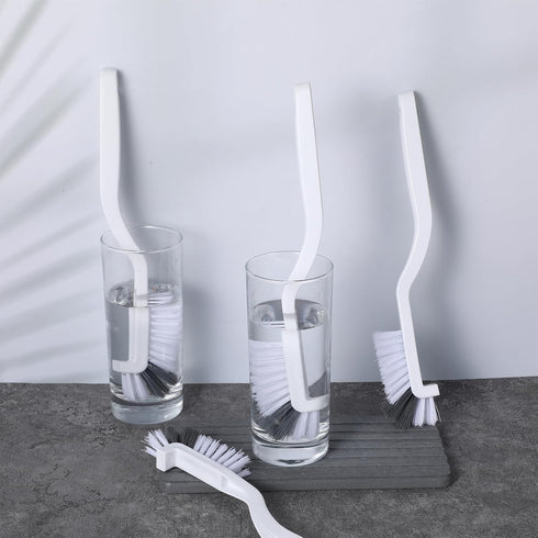 JJUNW 4Pcs (4) Kitchen Scrub Brush, Angle Cleaning Brush, Right Angle Scrub Brush for Sink Household Dish Pot Pan Edge