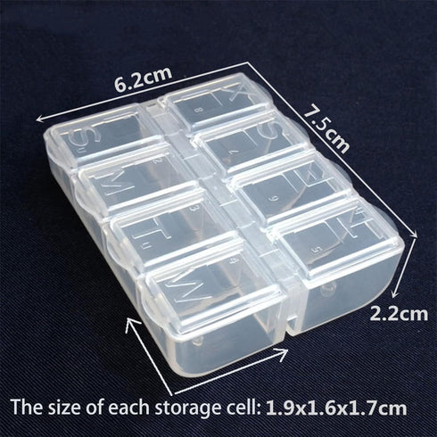 OwlkOrmy (1) Clear Weekly Pill Case Pill Storage Box Transparent Travel Pill Organizer Food Grade PP Material