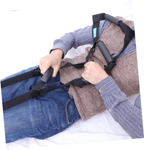 Ipetboom Bed Support Sit Up Assist Device Pull Up Strap with Comfortable Grips for Elderly Seniors Injury and Pregnant