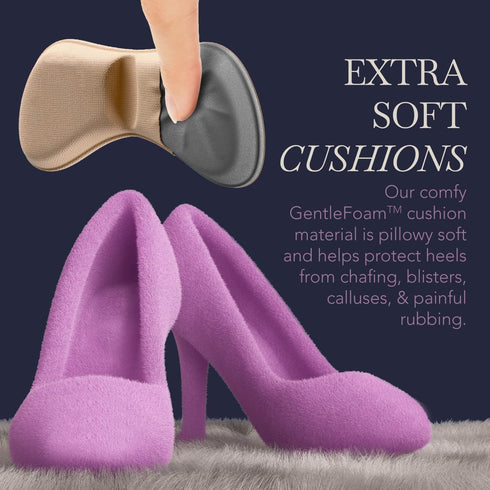 Ballotte Premium Heel Cushion Pad Grips for Women Shoes, 12 Pack Multicolor Foot Inserts for Better Mobility