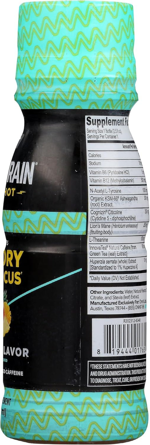ONNIT LABS Alpha Brain Tropical Shot, 2.5 FZ
