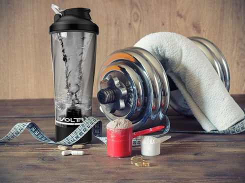 VOLTRX Premium Electric Protein Shaker Bottle, Made with Tritan - BPA Free - 30 oz Vortex Portable Mixer Cup