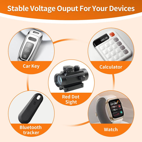 ViCep 5-Pack CR1620 3V 1620 Battery Lithium Coin Cell CR Batteries for Car Key Fob, Watches, Remote Control, Calculator
