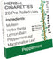 Herbal Cigarettes Peppermint, 20 Tobacco & Nicotine Free Herbal Cigarettes, Premium Blend for Relaxation