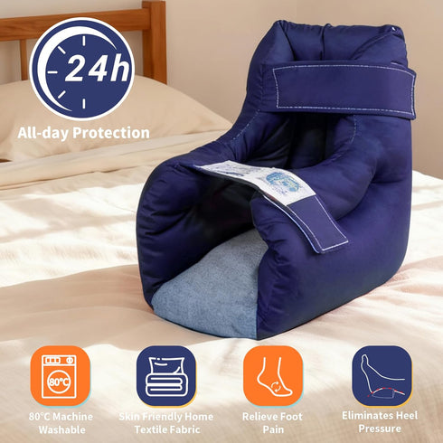 Heel Cushion Protector for Pressure Sores Relief, Foot Pillow for Bed Sores for Heel Pain and Injury, Suitable