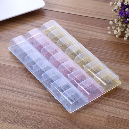 INVODA Pill Case, 7 Day Weekly Pill Box with Medication Reminder, 21 Detachable Compartments