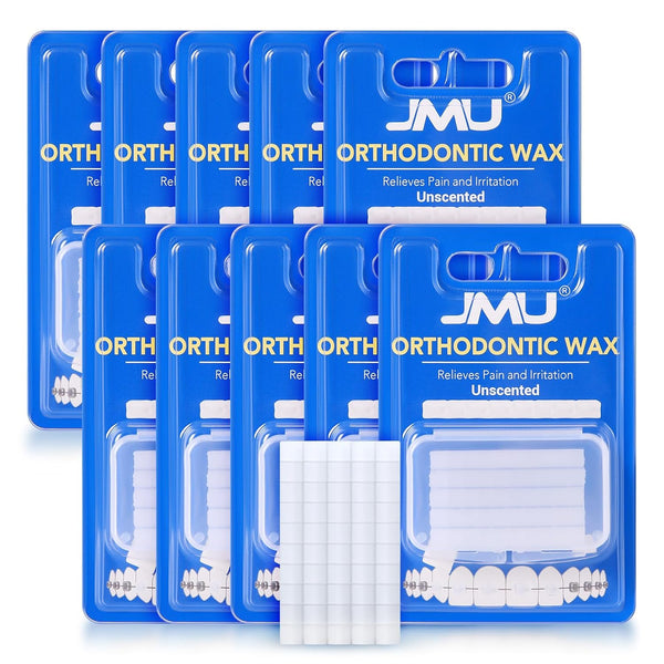 JMU 10 Pack Orthodontic Wax for Braces, Precut 500 Dots, Unscented Dental Wax