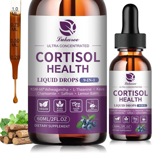 Cortisol Supplements for Women, Cortisol Reducer Manager Detox with KSM-66 Ashwagandha, Kava,