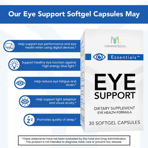 Mannatech Eye Care Supplement with Lutein & Zeaxanthin, Supports General Eye Health - 30 Softgels