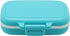 Small Pill Box Supplement Case for Pocket or Purse - 3 Removable Compartments Travel Medication Organizer (Blue)
