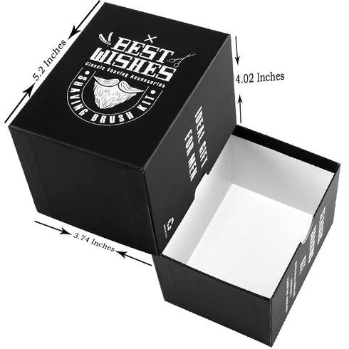 Men's Shaving Brush Set with Boar Bristle Brush, Stainless Steel Bowl & Stand, 3.5Oz Shaving Soap, Gift for Him