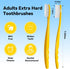 Huge Head Hard Toothbrushes for Adults, Firm Bristles, BPA Free Oral Care, 4 Packs
