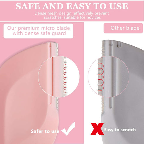 Patelai 21 Pcs Eyebrow Razors - Dermaplaning Tool Razor for Women and Men Facial Hair Trimmer