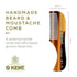 Kent 20T Handmade Fine Tooth Tortoiseshell Folding Comb + Pocket Comb for Beard and Mustache Grooming