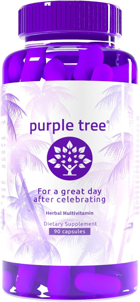 purple tree Post-Celebration Wellness | Liver Support and Rapid Hydration | Dihydromyricetin DHM, 90 Pills