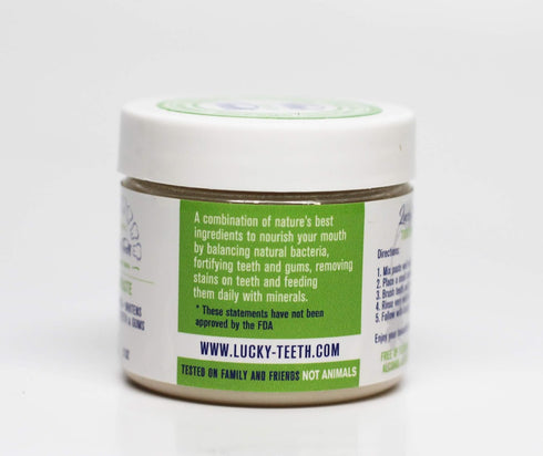 Lucky Teeth (2 oz 2 Pack) Organic Toothpaste-All Natural, Remineralizes and Fortifies Teeth and Gums.