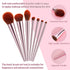 7Pcs Pink Makeup Brushes Set Professional, Face Foundation Brush, Eye Brush, Essential Beauty Tools for Travel for Beginners by YUESHENNAN