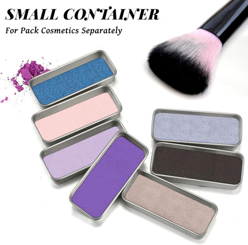 Norme 40 Pcs Small Slide Top Tin Lip Balm Tins with Lids, Rectangular Metal Containers for Lip Balm, Jewelry, Crafts,