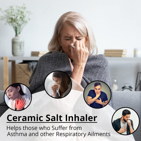Natural Solution Himalayan Salt Inhaler Ceramic with Himalayan Pink Salt A Simple and Natural Way to Enjoy a Refreshing