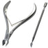 Professional Cuticle Trimmer with Pusher, Silver Stainless Steel Nail Nipper, Sharp Blades for Manicure