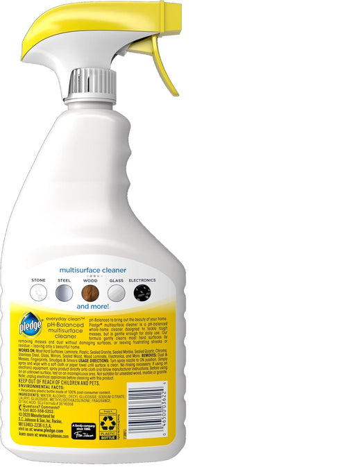 Pledge Multisurface Cleaner - Everyday Clean Trigger with Fresh Citrus Scent, 25 oz