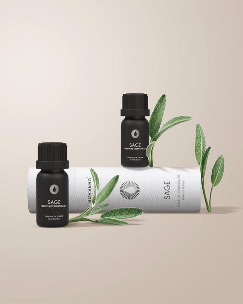 Bursera Organic Sage Essential Oil 10ml - 100% Pure USDA Organic for Aromatherapy, Diffuser & Skin