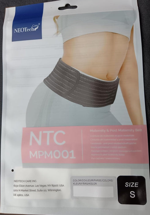 NeoTech Care 3-in-1 Maternity Pregnancy Support, Postpartum Belly Wrap & Pelvis Belt/Brace (White, Small Size)
