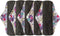 Sigzagor 5 Pieces Charcoal Bamboo Mama Cloth/Menstrual Pads/Reusable Sanitary Pads (Swirl Purple, Regular