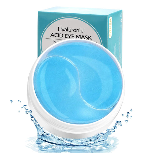 PITHER Under Eye Patches for Dark Circles, Eye Masks for Puffy Eyes, 30 Pairs Skin Treatment Pads with Hyaluronic Acid