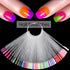 KINGMAS 150 Pcs Nail Swatches Sticks with Ring, Clear Nail Art Color Display False Nail Tips Polish Practice