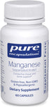 Pure Encapsulations Manganese (Aspartate/Citrate), 60 Capsules, Hypoallergenic Trace Mineral Supplement
