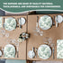 zjdbset 200Pcs Decor(6.5 6.5 inch) Greenery Guest Napkins Paper Disposable Green Leaves Hand Towels Decorative Dinner
