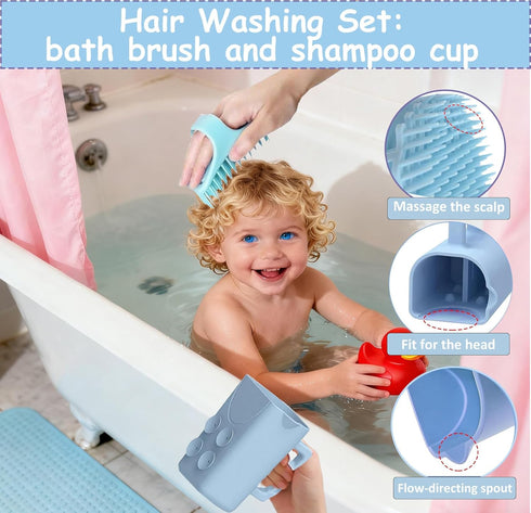 Portable Hair Washing Station,Silicone Hair Washing Basin for Toddlers,Children & Teens,Stable Sink/Bathtub Shampoo