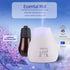 Essential Oil Diffuser - Waterless, Battery Powered, 3 Timer Settings for Bedroom, Yoga Room, Toilet, Pet Room, White