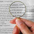 5X Magnifying Glass Pendant, 1.6" Glass Lens Dia. with 35" Alloy Necklace, Silver